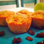 Muffin mela & uvetta con aroma di cannella