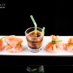 Involtini di salmone con granita di aceto balsamico